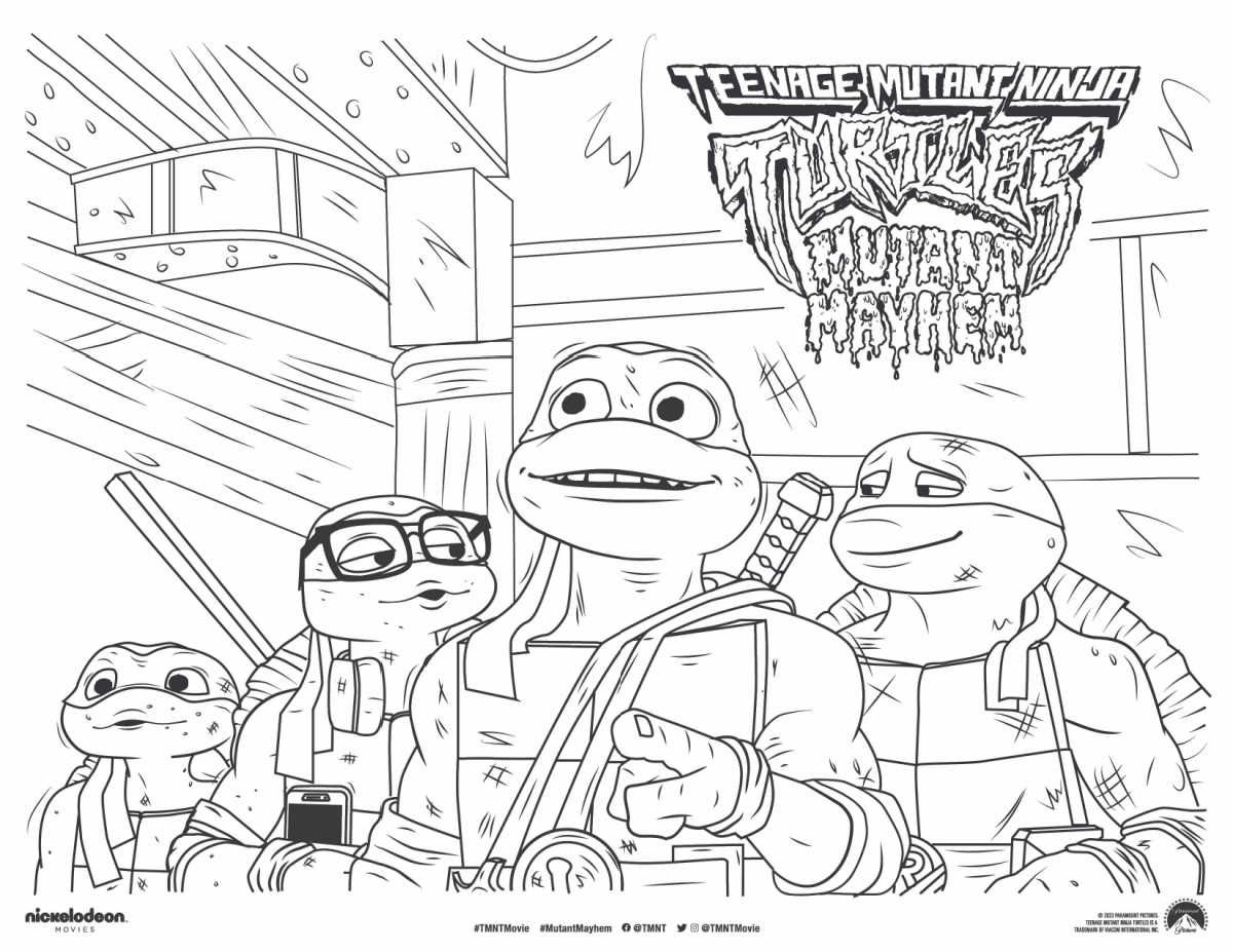 teenage mutant ninja turtles coloring pages free