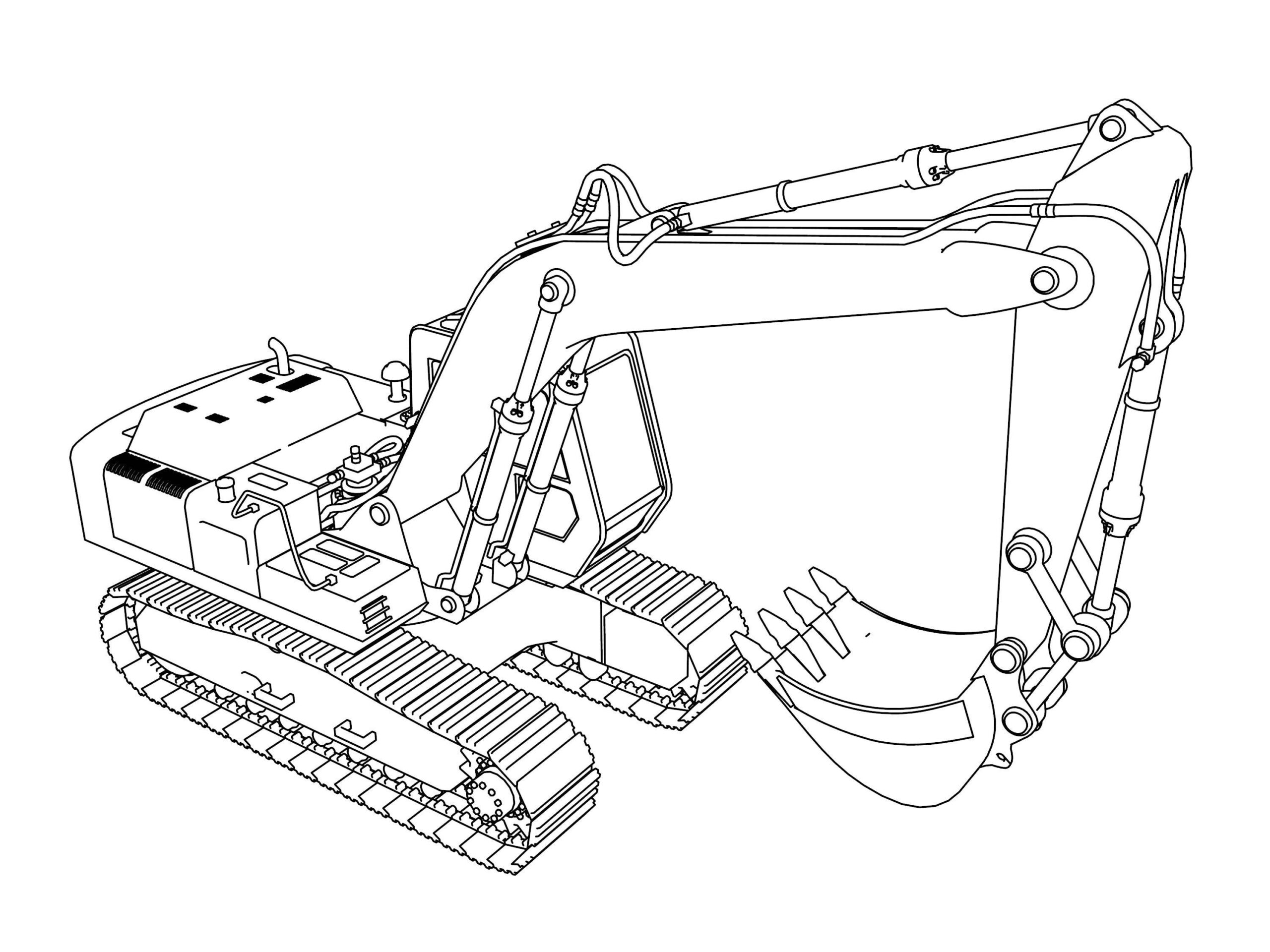 Excavator Coloring Page At GetDrawings Free Download