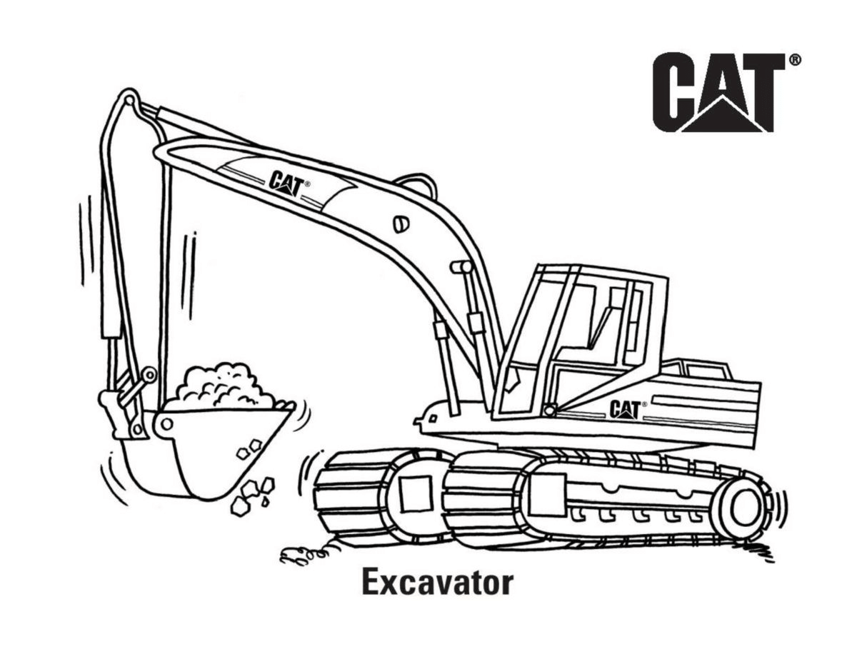 Excavator Coloring Pages Free Printable Coloring Pages For Kids