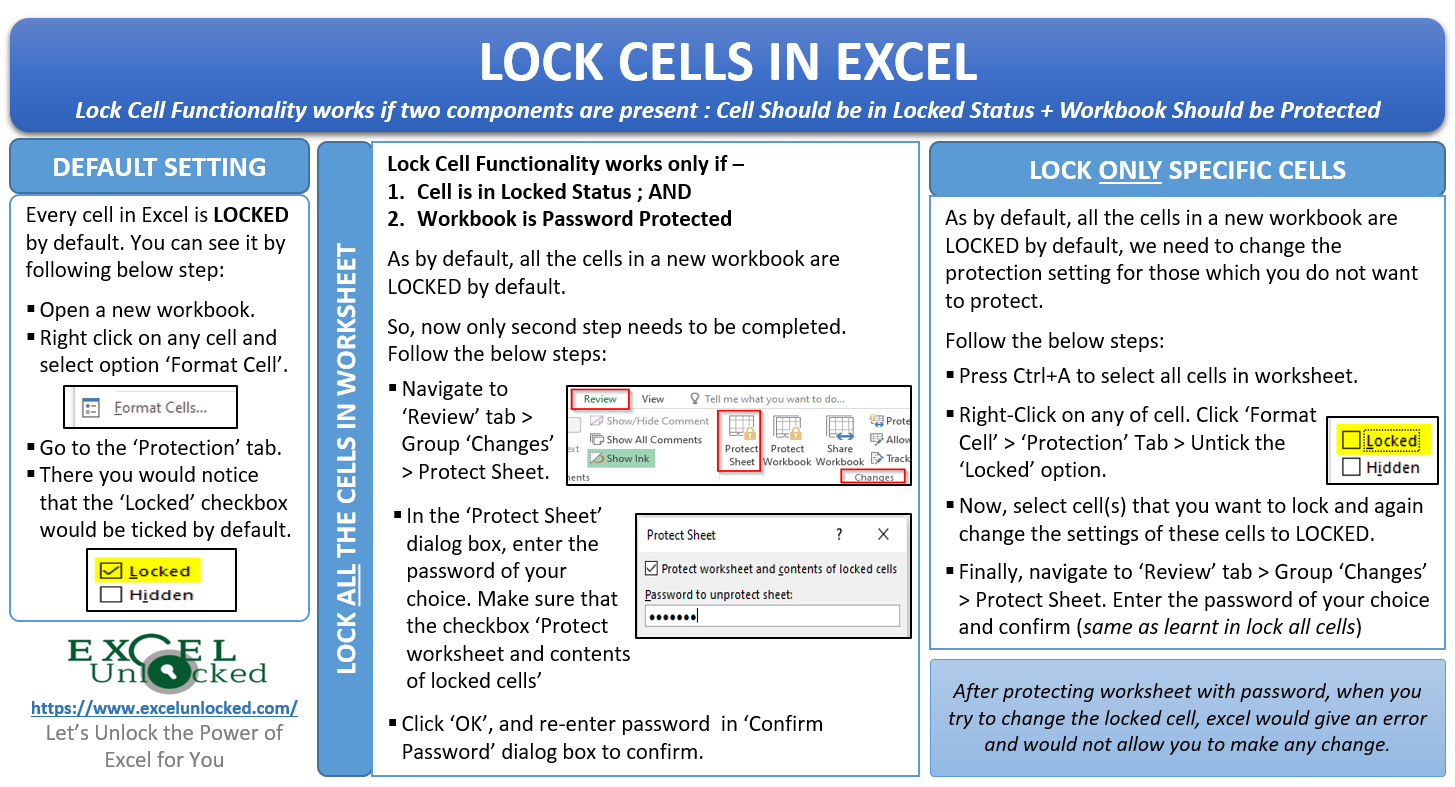 Excel 365 Lock Worksheet