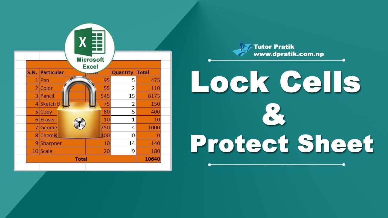 how to lock worksheet in excel