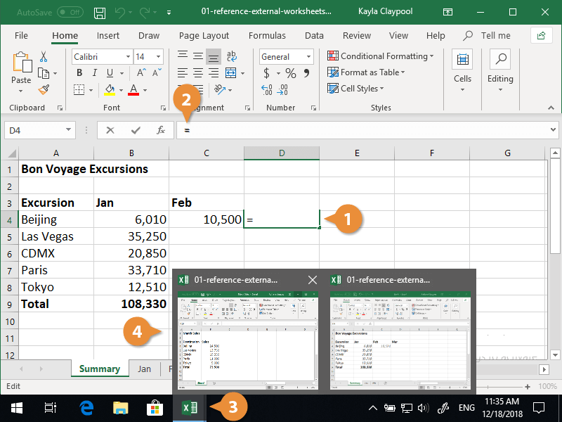 Excel Reference Another Sheet CustomGuide Worksheets Library