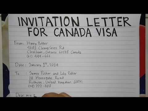 Exle Invitation Letter For Visitor Visa Canada Infoupdate