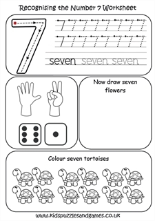 number 7 worksheets