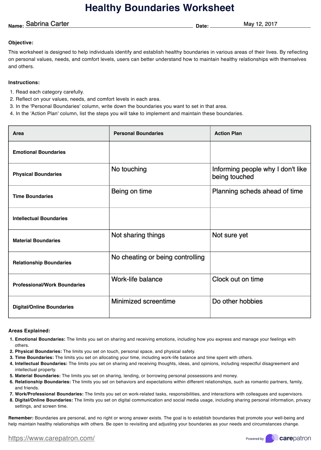 Expressing Affection Boundaries Worksheet Worksheets Library