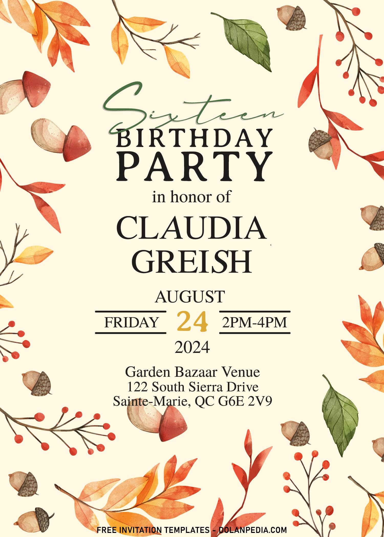 Fall Invitation Template