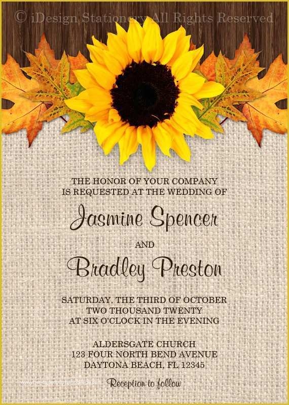 Fall Invitation Templates Free Of Printable Wedding Invitation Template 