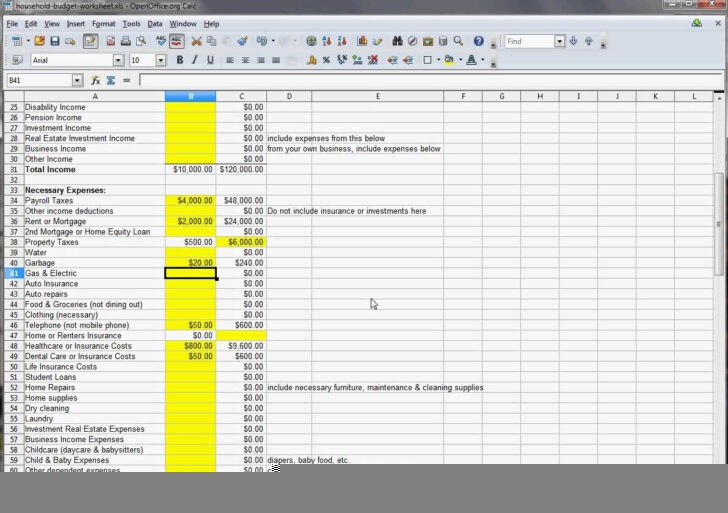 Family Budget Worksheet Excel Budgeting Worksheets