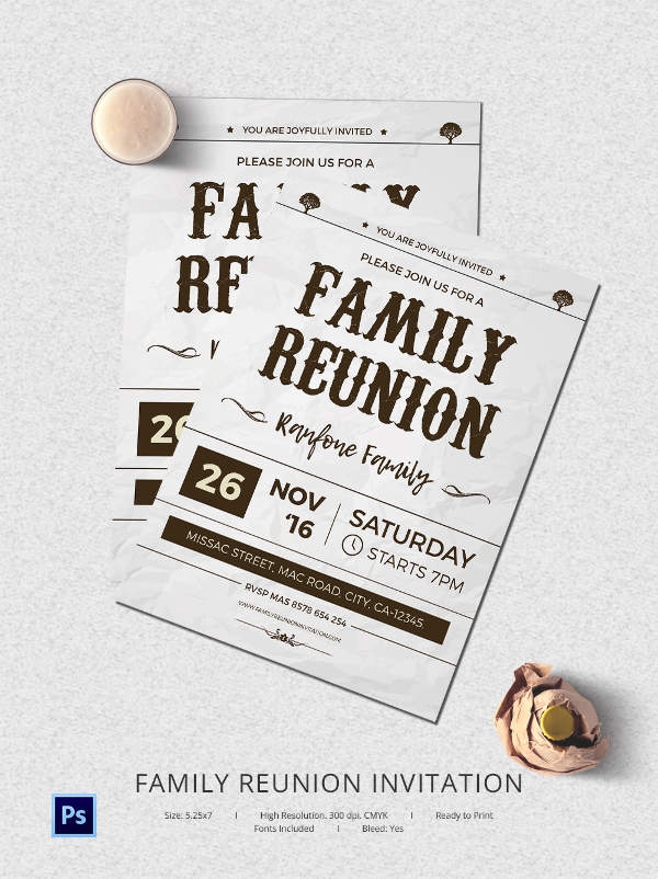 Family Reunion Invitation Templates