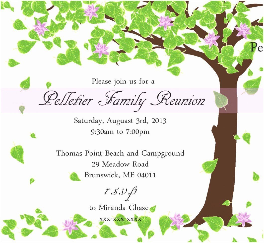 family reunion invitation templates