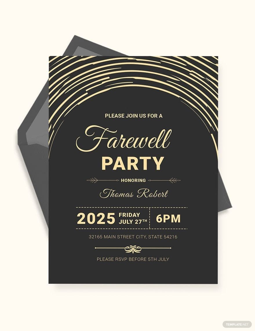 goodbye party invitation template