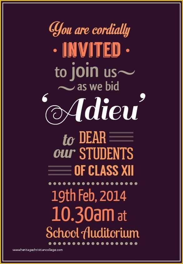 Farewell Party Invitation Template Free Of Farewell Party Invitation