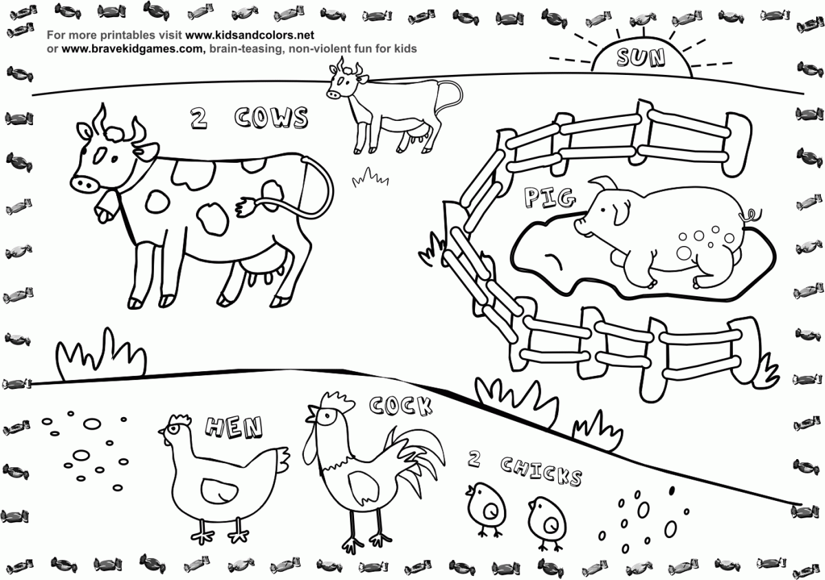 Farm Animals Coloring Pages