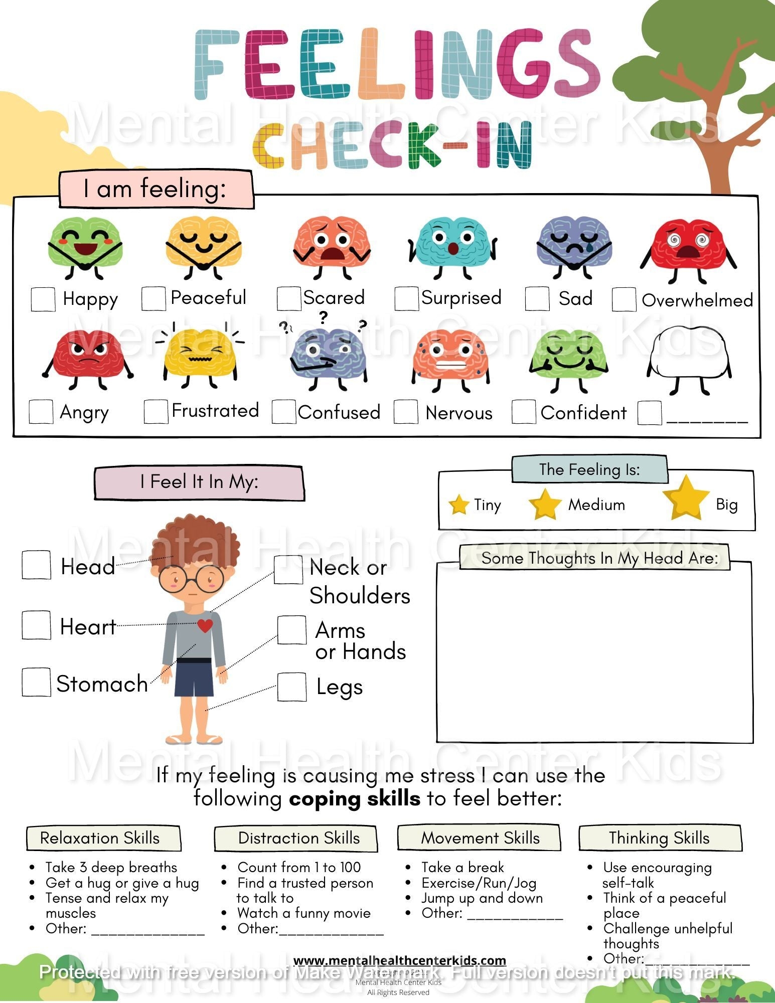 identifying emotions worksheet
