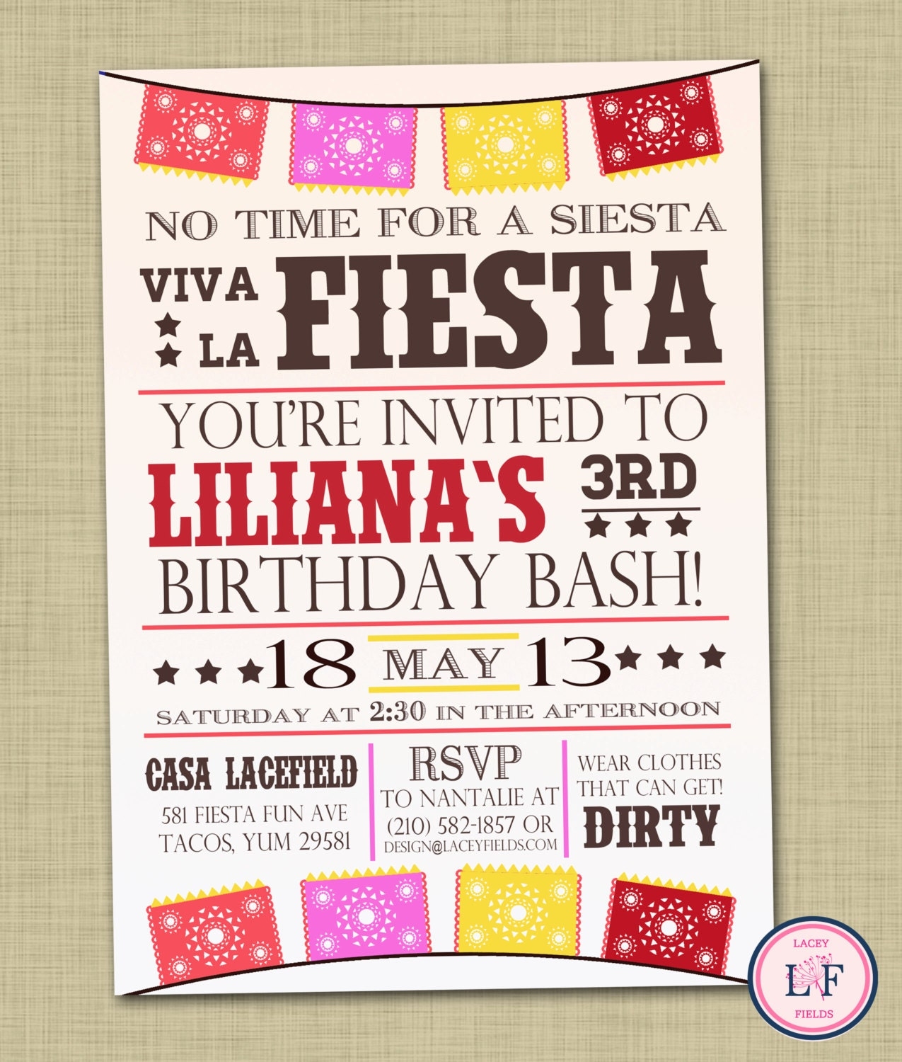 fiesta party invitation template