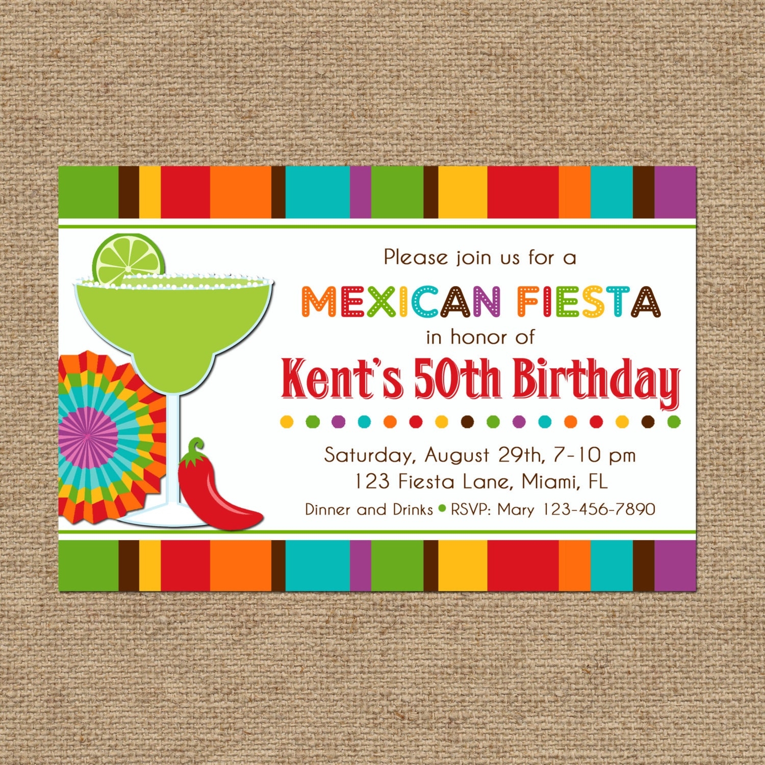 Fiesta Party Invitation Template