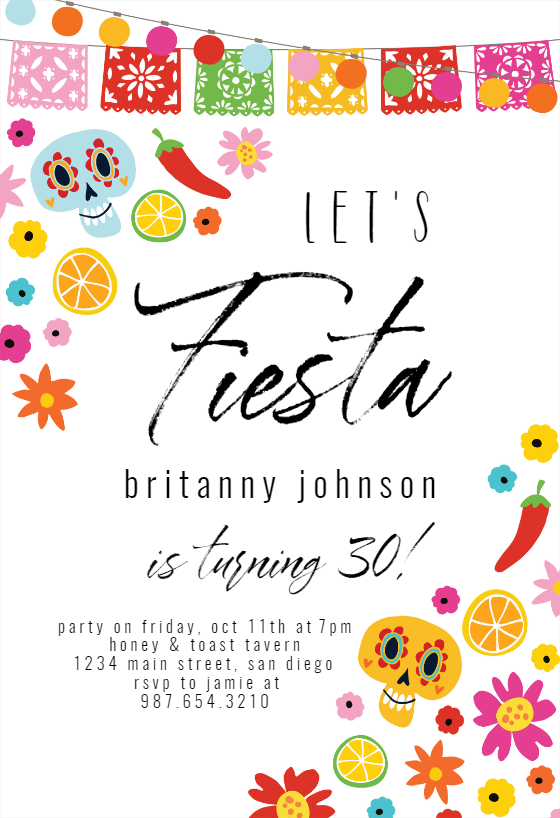 Fiesta Party Invitation Template