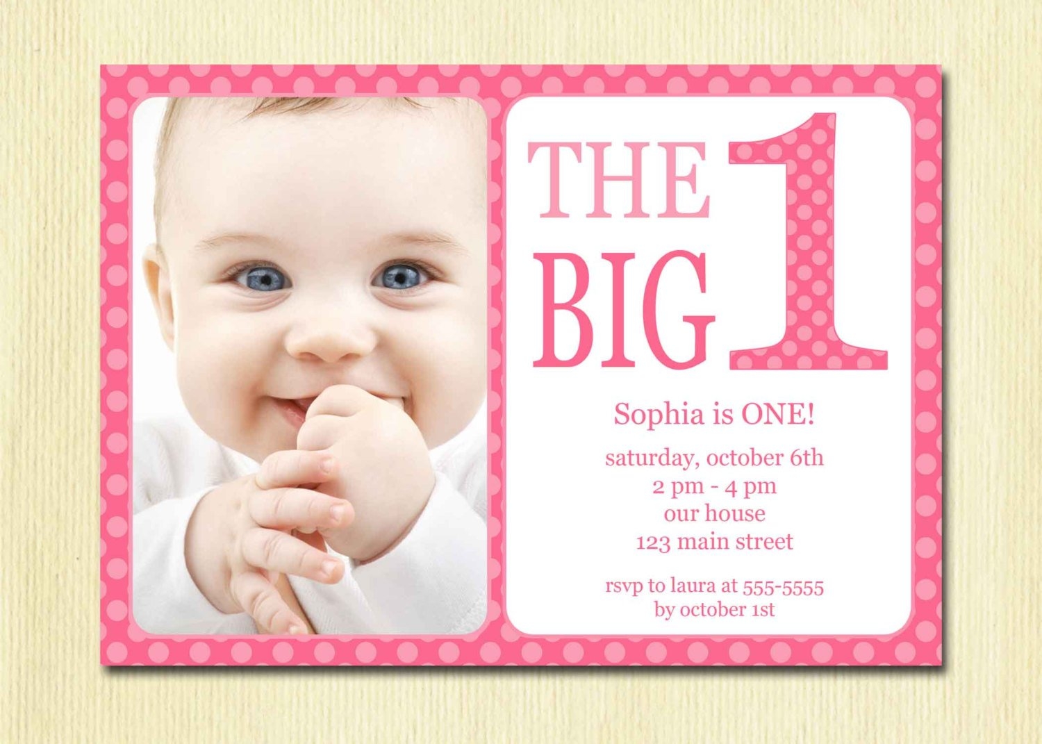 First Birthday Invitation Card Template Cardtemplate my id