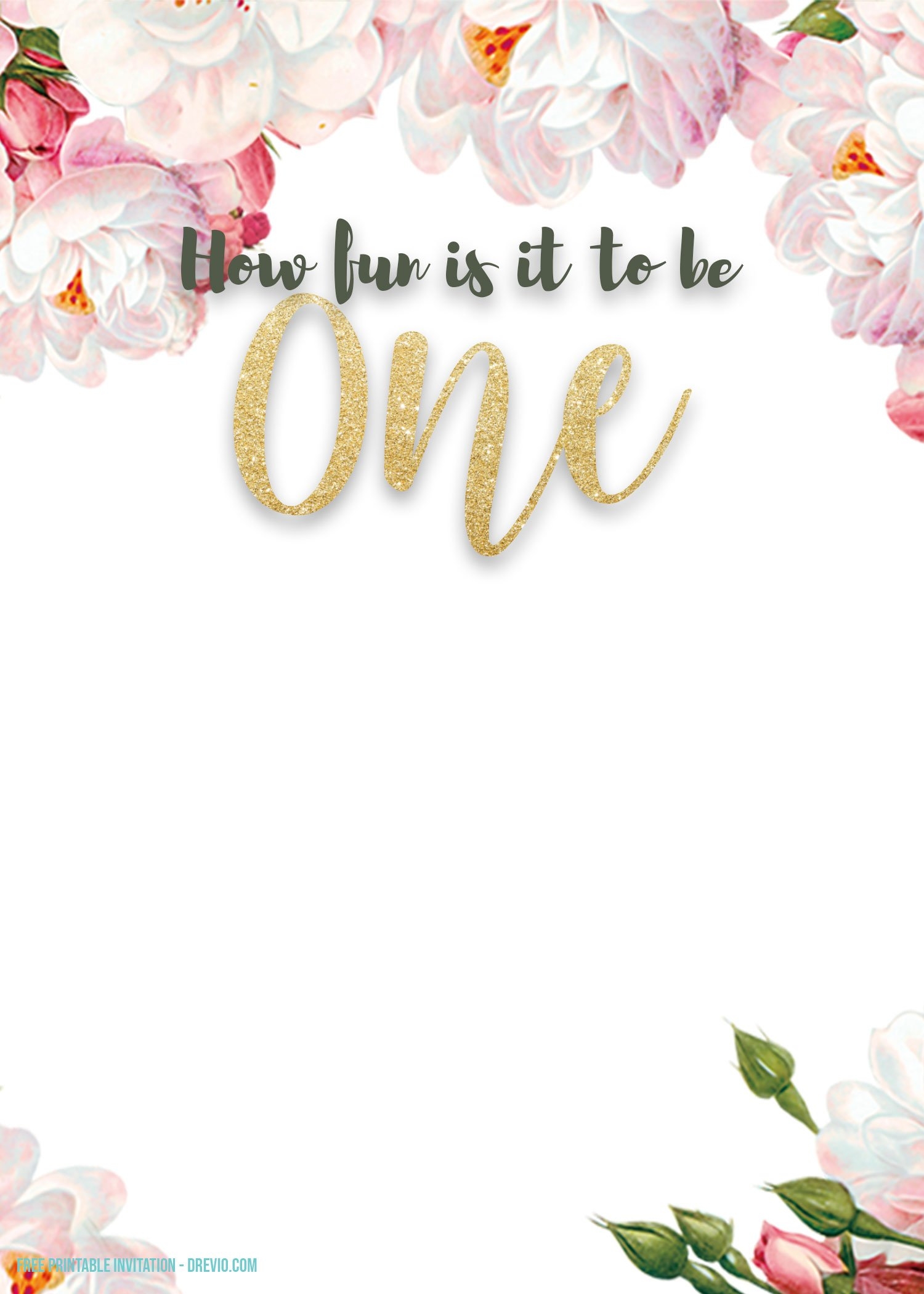 1st birthday invitation template