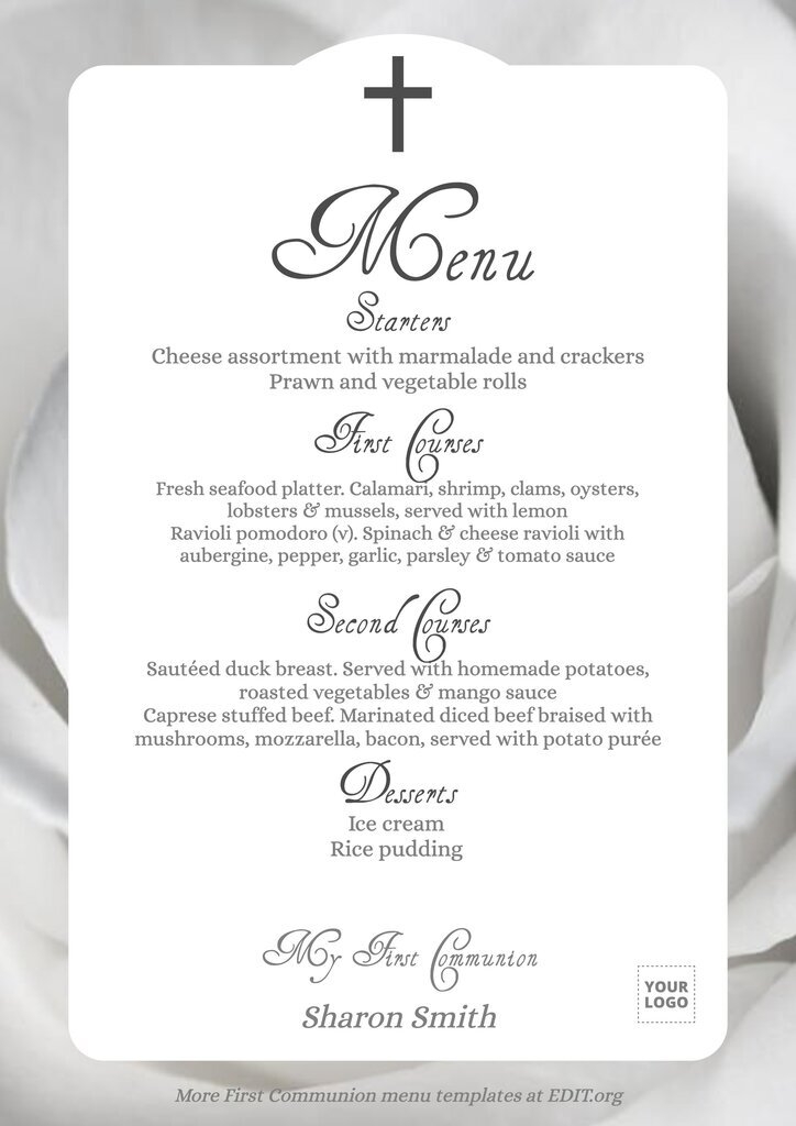 First Communion Invitation Templates