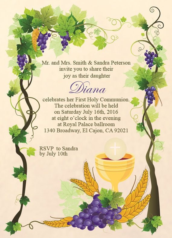 first holy communion invitation templates free