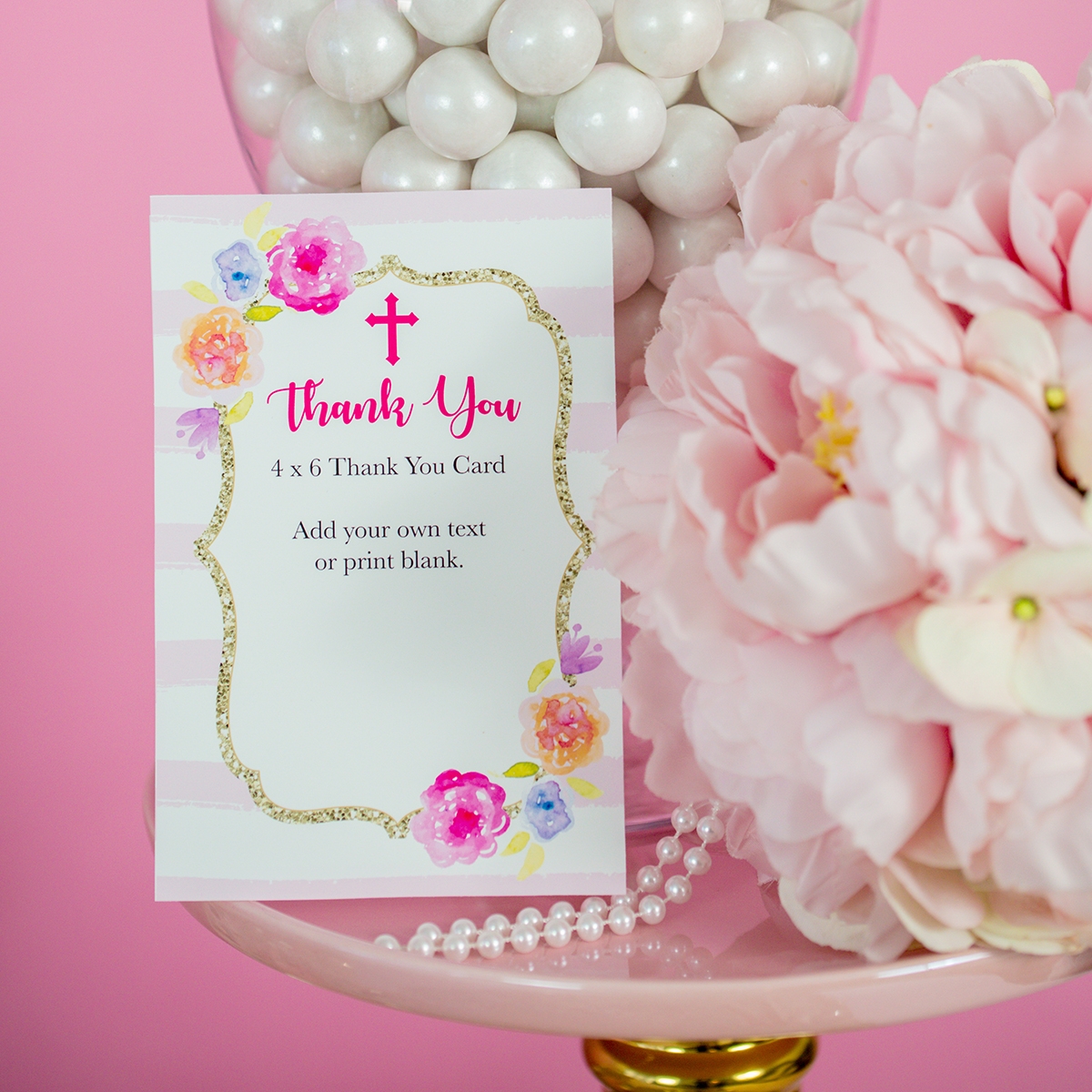 First Holy Communion Thank You Cards Printable Cards