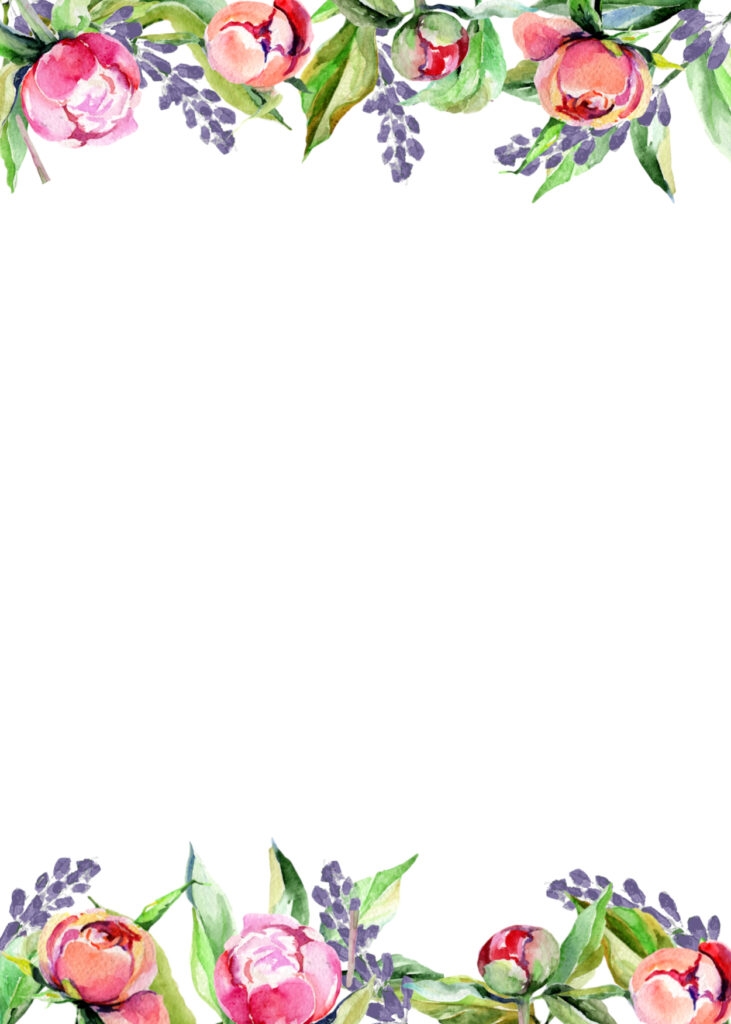 invitation floral template