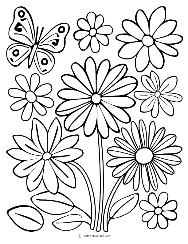 Flower Coloring Pages To Print