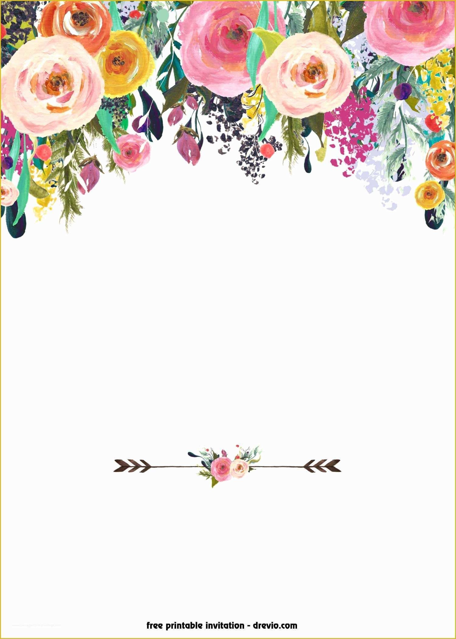flower invitations templates free