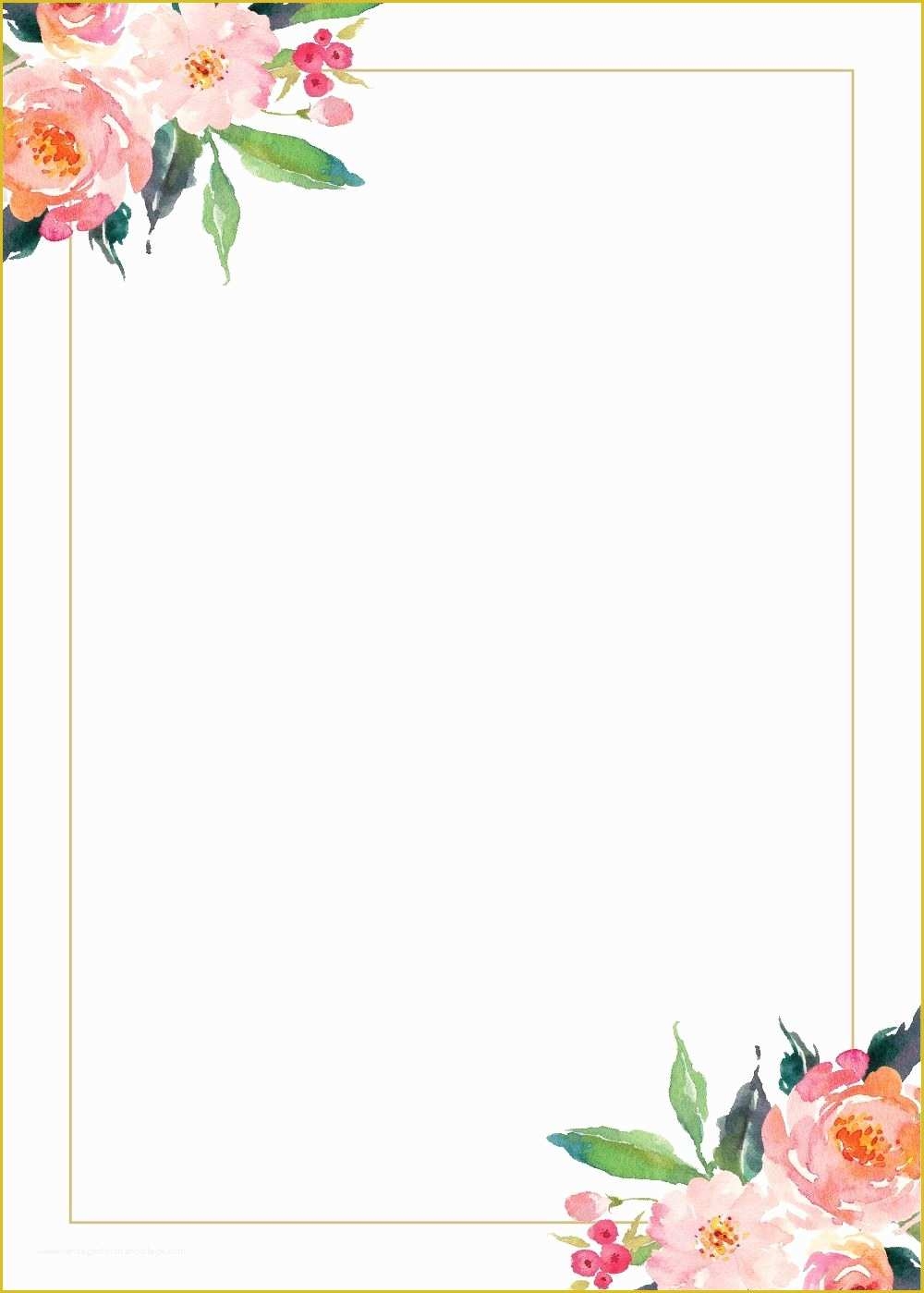 Flower Invitations Templates Free Of Watercolor Flowers Details Wedding 