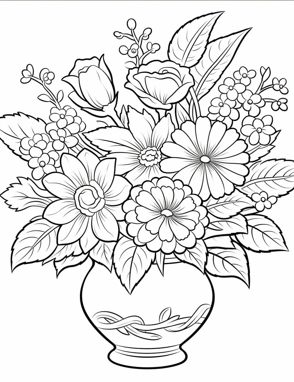 Flowers Color Sheets Free Printable 