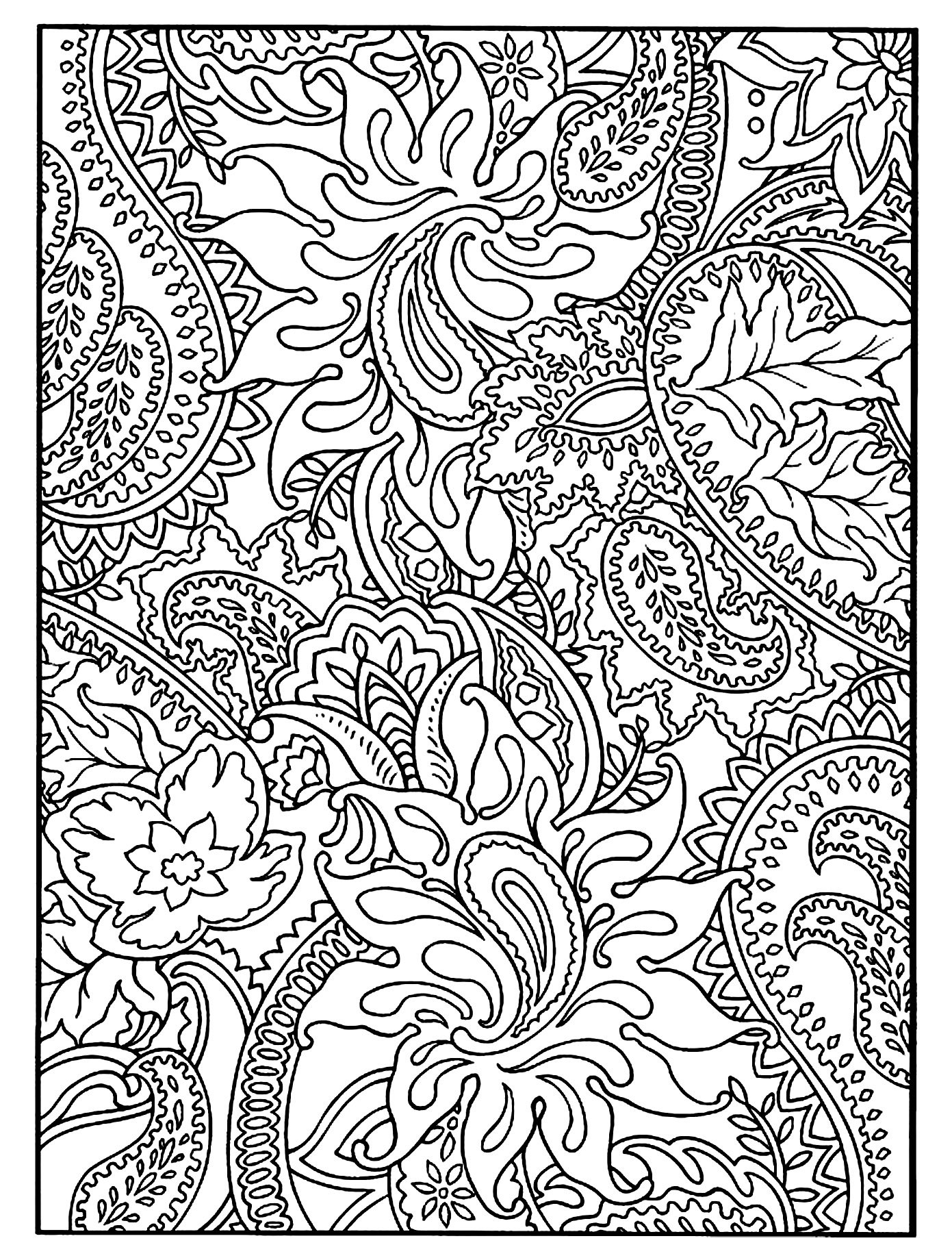 Adult Coloring Book Pages Flowers