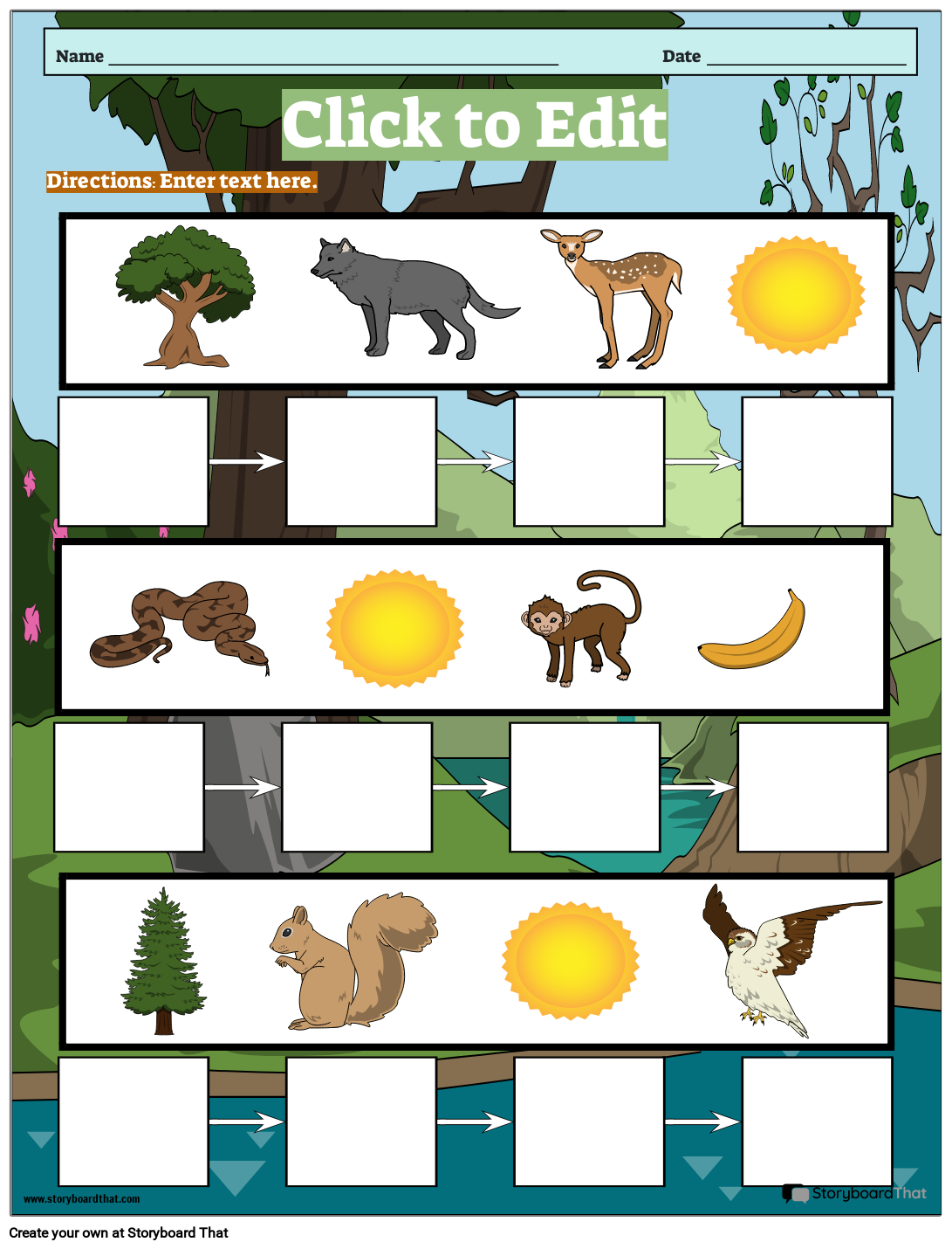 Food Chain And Web Worksheets Free Customizable Templates Worksheets 