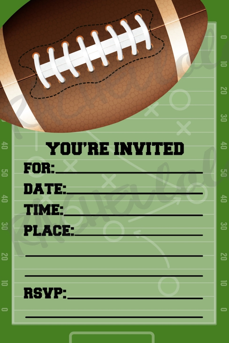 football invitation template