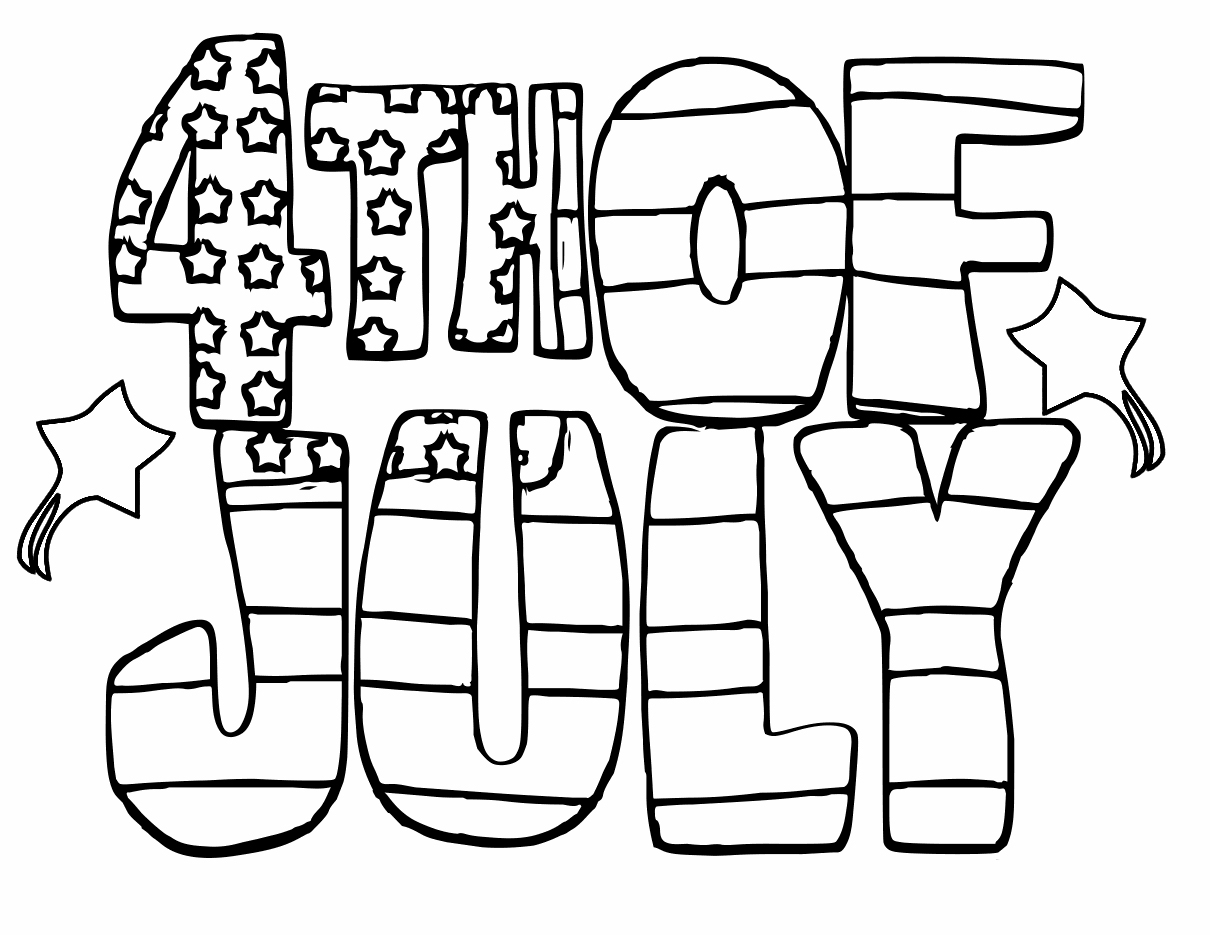 Fourth Of July Coloring Pages Flag Coloring Pages