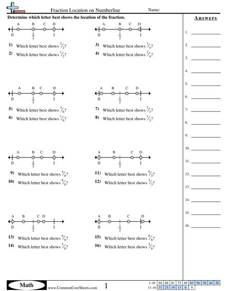 Fractions On A Number Line Worksheets Worksheets Library