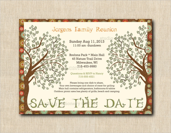 FREE 17 Sample Family Reunion Invitation Templates In PSD EPS
