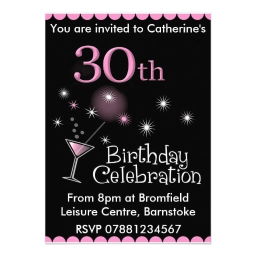30th birthday invitations templates free