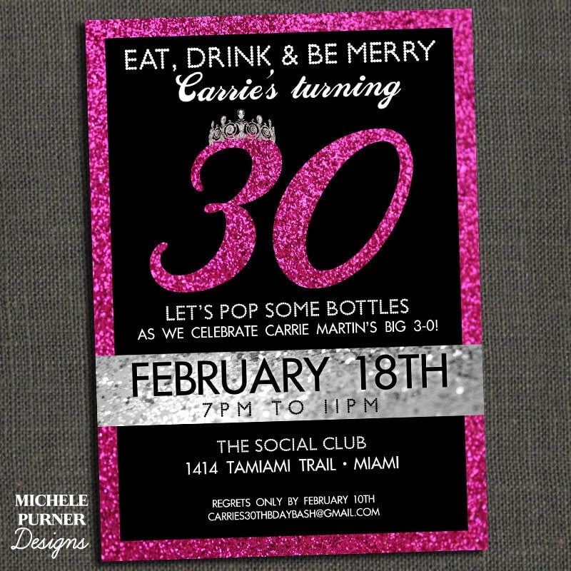 Free 30th Party Invitation Templates