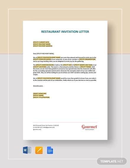 FREE 32 Examples Of Invitation Letter Templates In PDF MS Word 