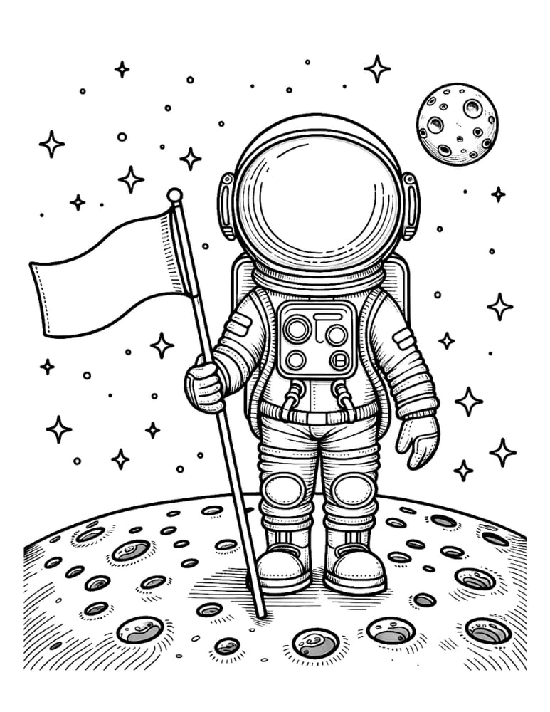 Free Astronaut Coloring Pages For Kids