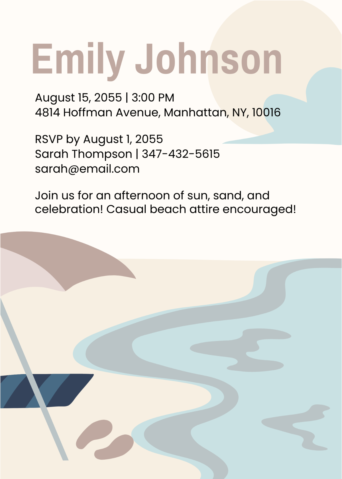 bachelorette invitation template