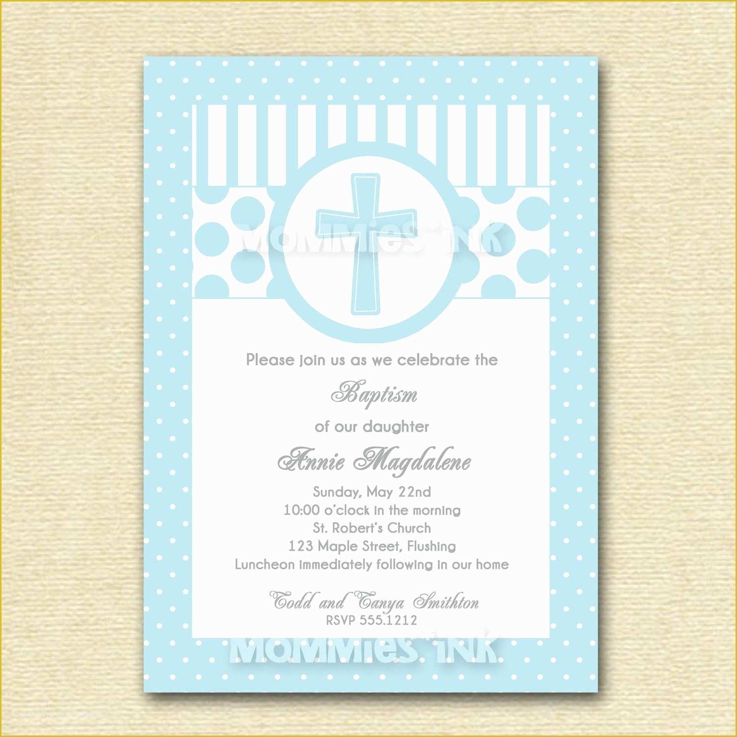 Free Baptism Invitation Templates Of Baptism Invitations Templates