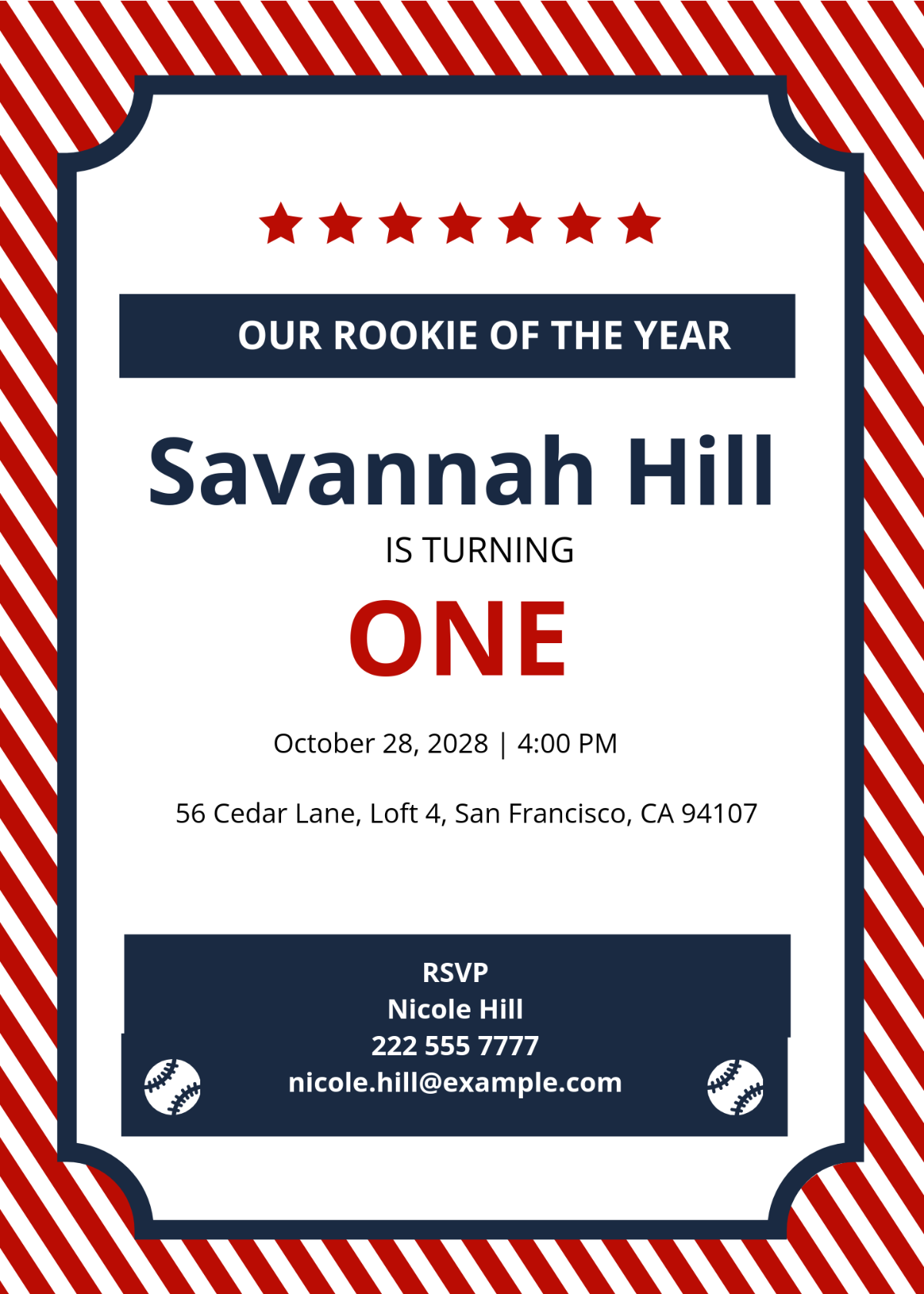 baseball invitation template
