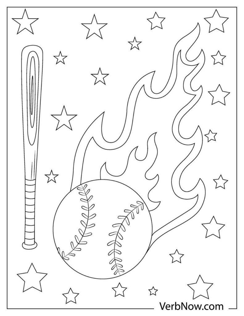 Baseball Game Coloring Pages