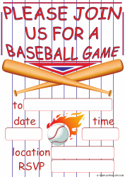 Free Baseball Invitation Templates Customize Download Print PDF
