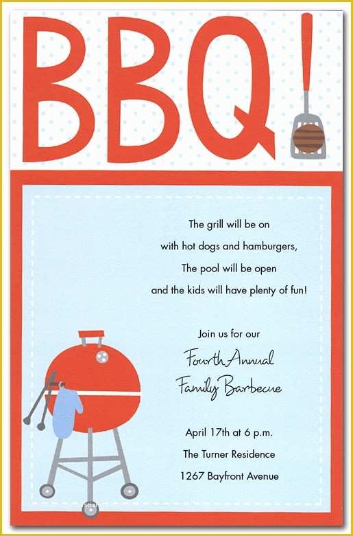 barbecue invitation template