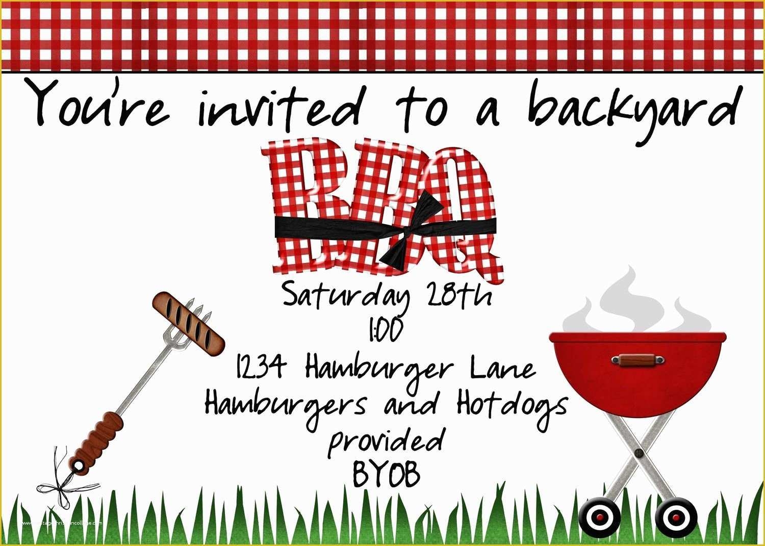 bbq invitation template