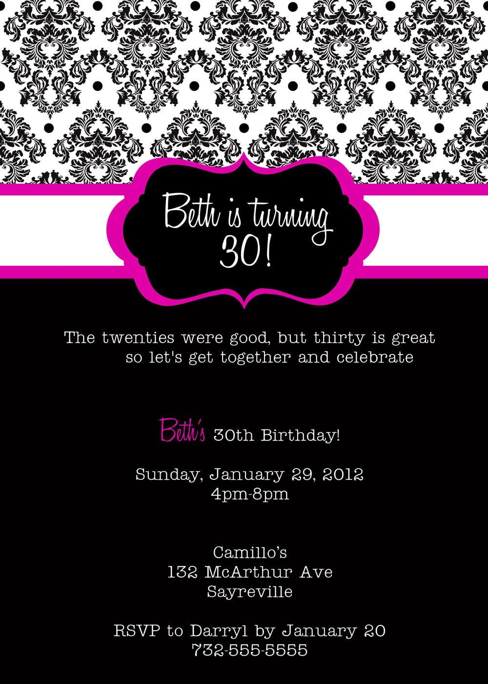 free birthday invite template