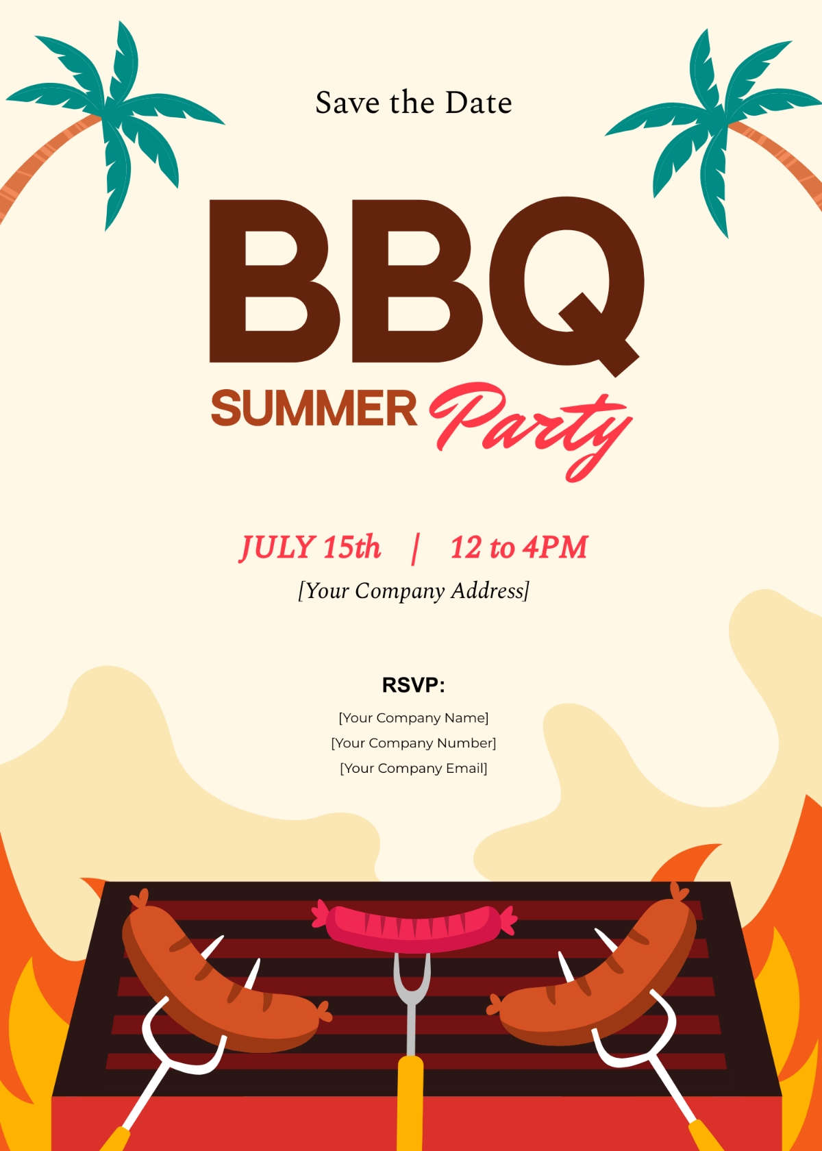Free Blank BBQ Invitation Template To Edit Online